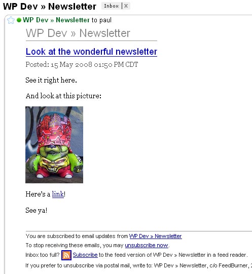 Newsletter example
