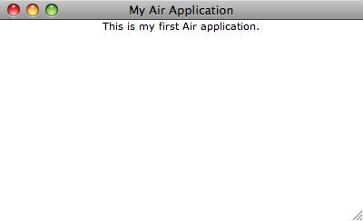 Your Air application running on MacOsx
