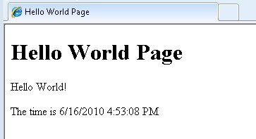 Hello world with time
