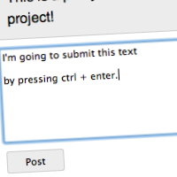 How to Submit a Form with Control + Enter