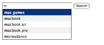 A working examples of the CSE RSS-powered autocomplete.