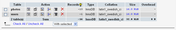 database overview