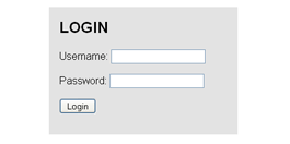 The login page