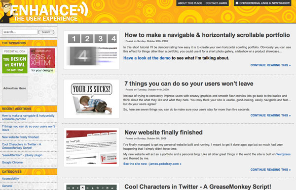 Enhance website