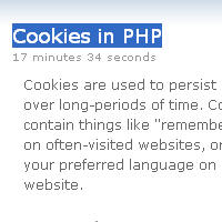 <br /> Cookies in PHP