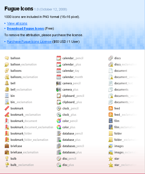 Fugue Icons