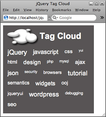 tag cloud
