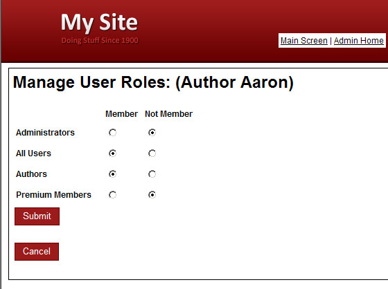 User Roles