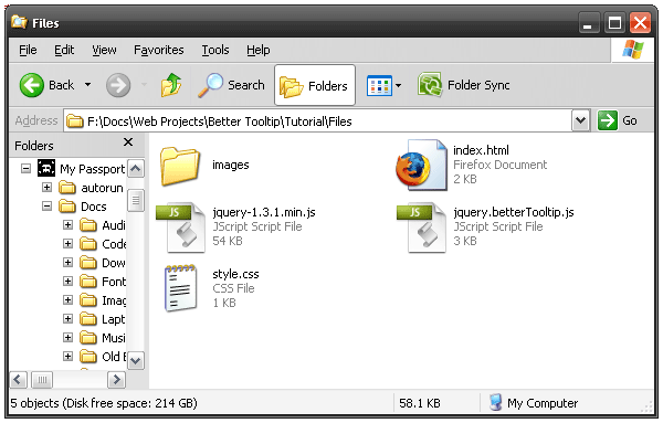 The file structure