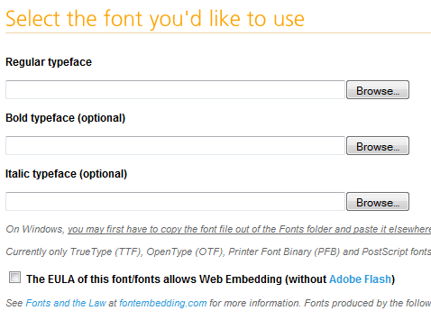 Choose A Font
