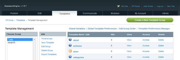 money management template. Template Management within EE