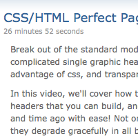 <br /> CSS/HTML Perfect Page Headers