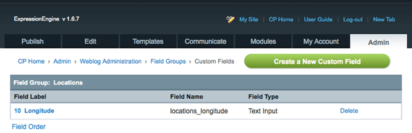 Custom Field Created