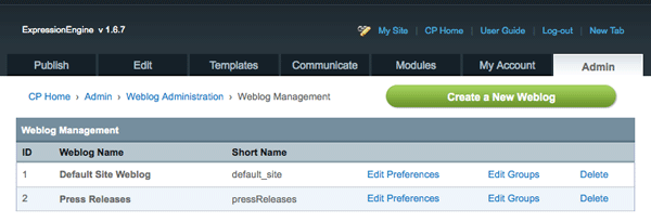 Weblog Management