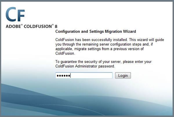 Adobe ColdFusion 8 Splash Screen