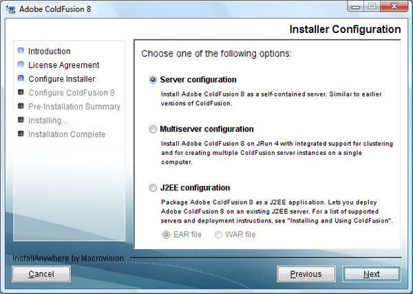 Adobe ColdFusion 8 Splash Screen
