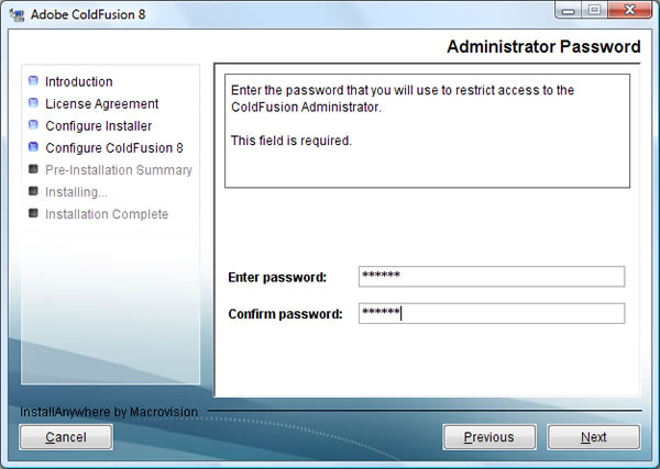 Adobe ColdFusion 8 Splash Screen