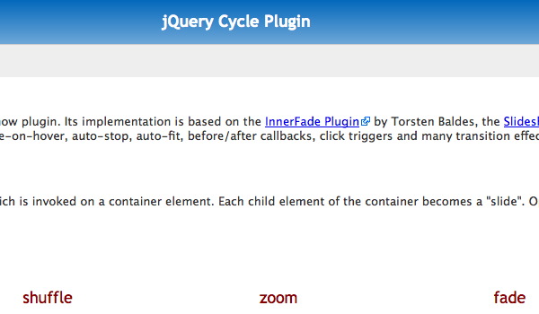jQuery Cycle Plugin