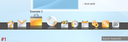 jQuery Fisheye Menu Dock