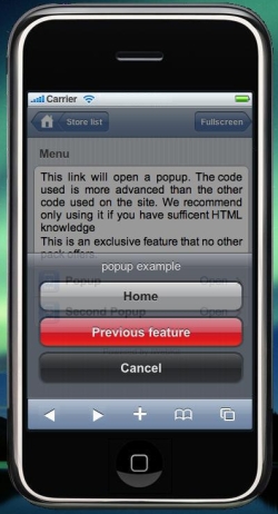 iWebkit popup