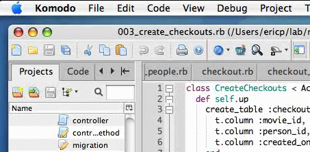 Developing Rails Applications with Komodo