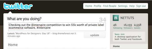 Sample tweet
