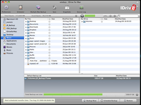 iDrive Mac Application