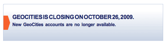 Geocities Closing