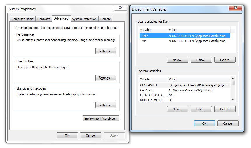 Environment Variables