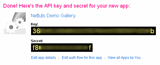 API key example