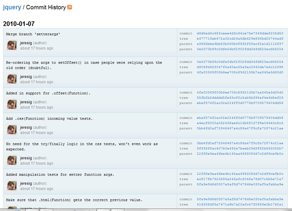 Commit History