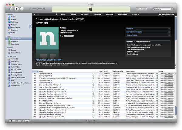 Nettuts+ on iTunes
