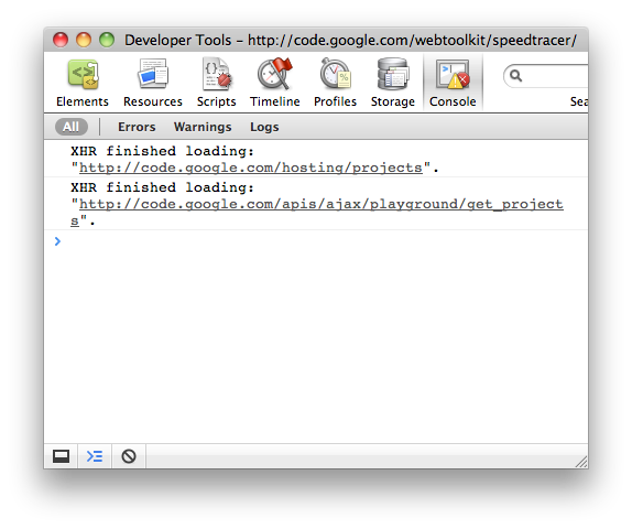 A screenshot of the Console Panel within the Chrome Developer Tools