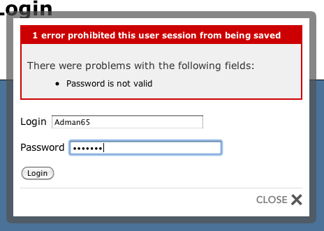 Bad Login