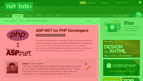 A sample web page