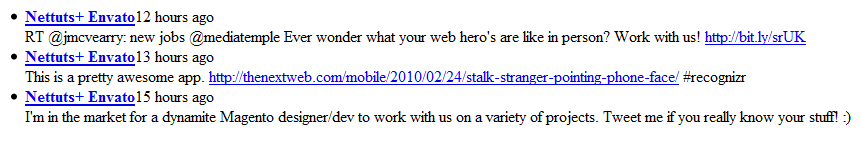 Google buzz widget