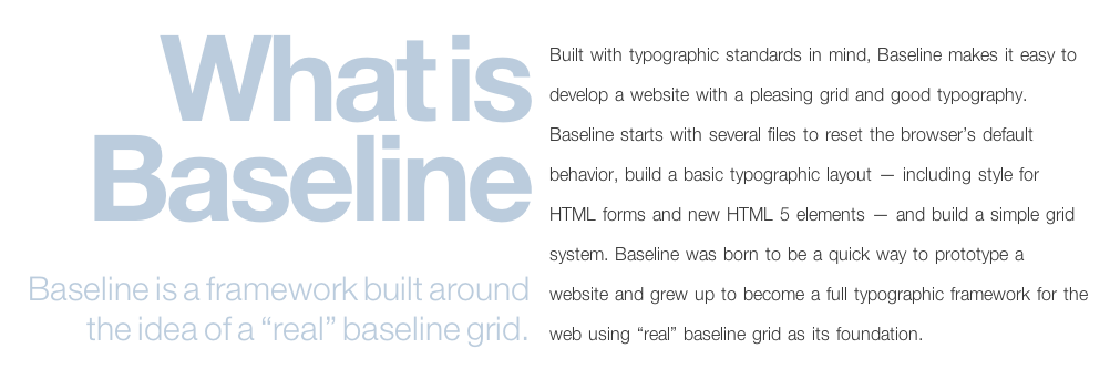 Baseline CSS Framework