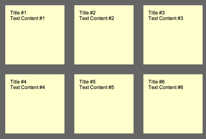Step1: a series of yellow boxes