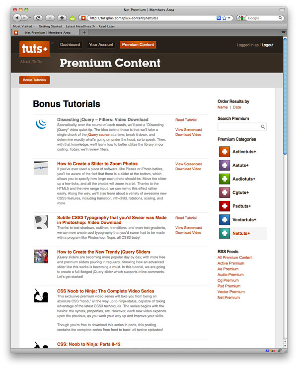 Our Premium site