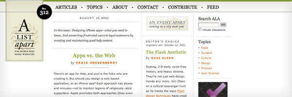 A List Apart, careful consideration to Webfonts