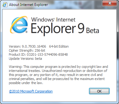 IE9 Version
