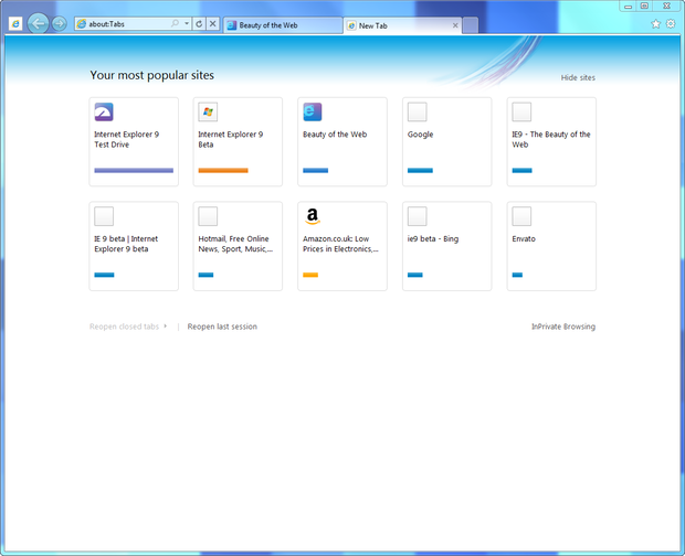 Popular Sites Grid View