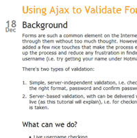 jQuery For Designers: Using AJAX To Validate Forms