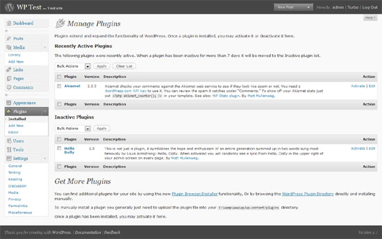 Admin panel Admin panel