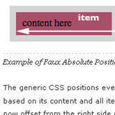 faux CSS absolute positioning
